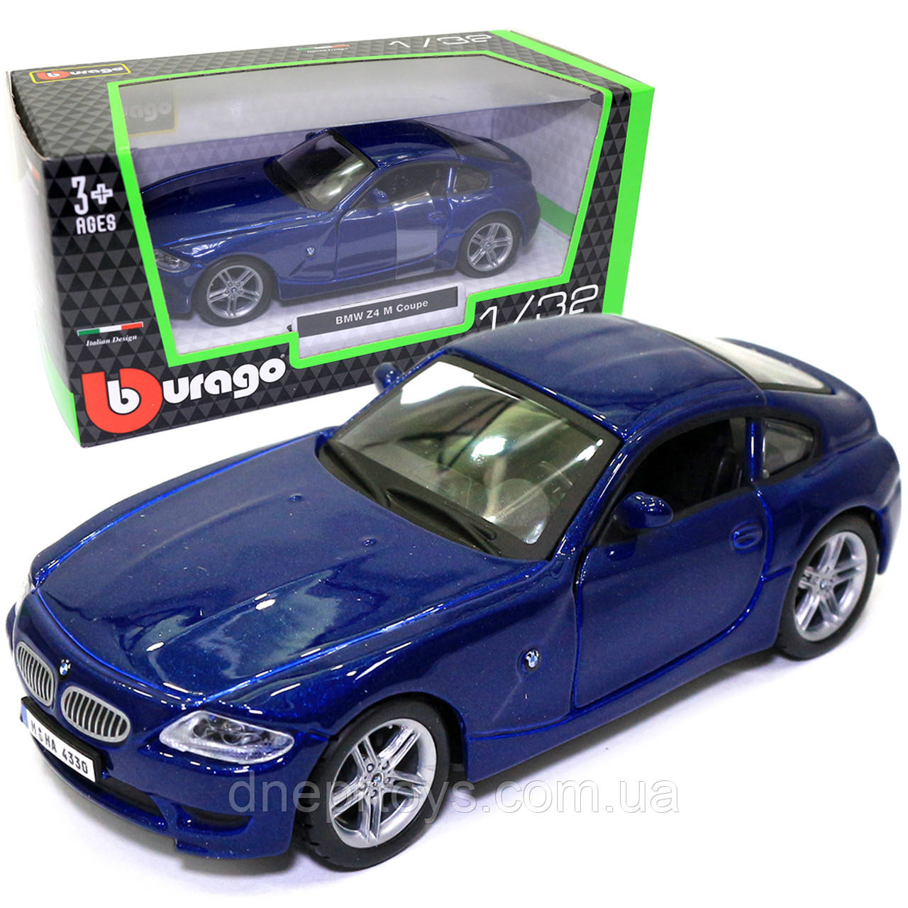 Машинка металева BMW Z4 M Coupe "Bburago" БМВ Купе синій 12*4*5 см (18-43007), фото 1