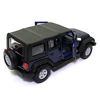 Машинка металева Jeep Wrangler Unlimited Rubicon "Bburago" Джип Вранглер синій 13*6*5 см (18-43012), фото 7