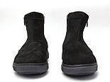 Уги чоловічі зимові з нубуку чорні черевики на хутрі чоловіче взуття Rosso Avangard Y-G Black Navi Vel, фото 6