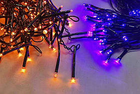 Електрогірлянда Novogod'ko, 100 LED, помаранч.+фіолетовий, 5м, 8 режимів
