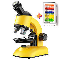 Детский научный набор: микроскоп OEM 1113A-1 до 640х + биологические образцы