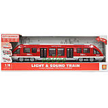 Іграшка поїзд швидкісний пасажирський зі світлозвуковими ефектами 44 см Червоний (59333), фото 7