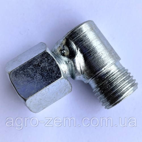 Штуцер кутовий S19 сполучний з гайкою (М16х1.5)-Г(М16х1.5)