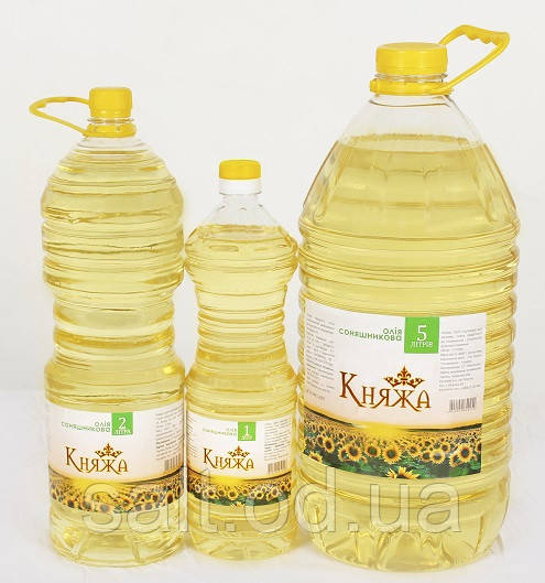 Олія соняшникова ТМ «Княжа», 2 л (повний літраж), фото 1