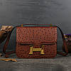 Жіноча шкіряна сумка через плече Black Owl 3933 ручної роботи Коричнева, фото 4