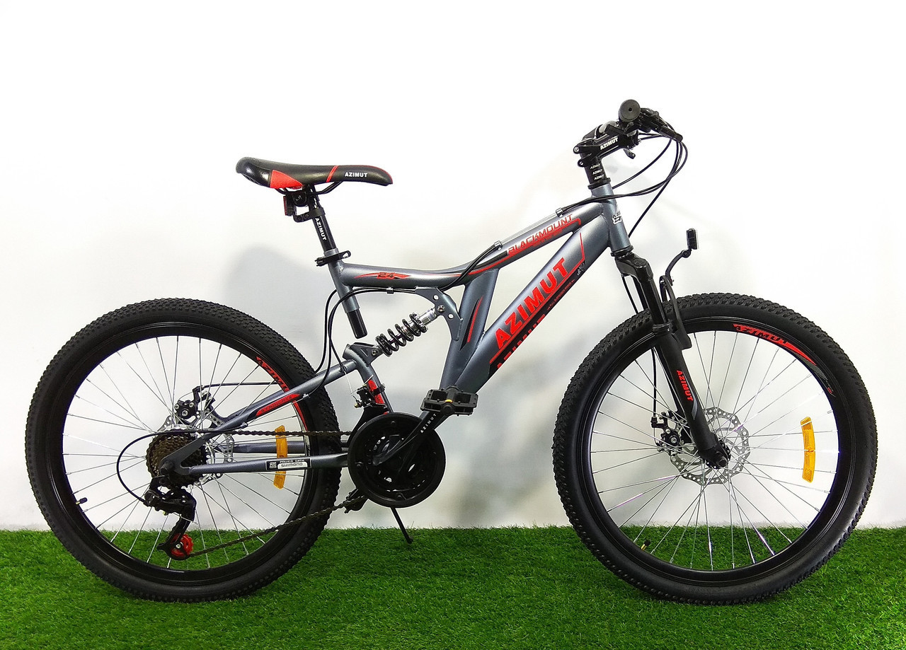 Велосипед AZIMUT Blackmount 26 D сіро-червоний