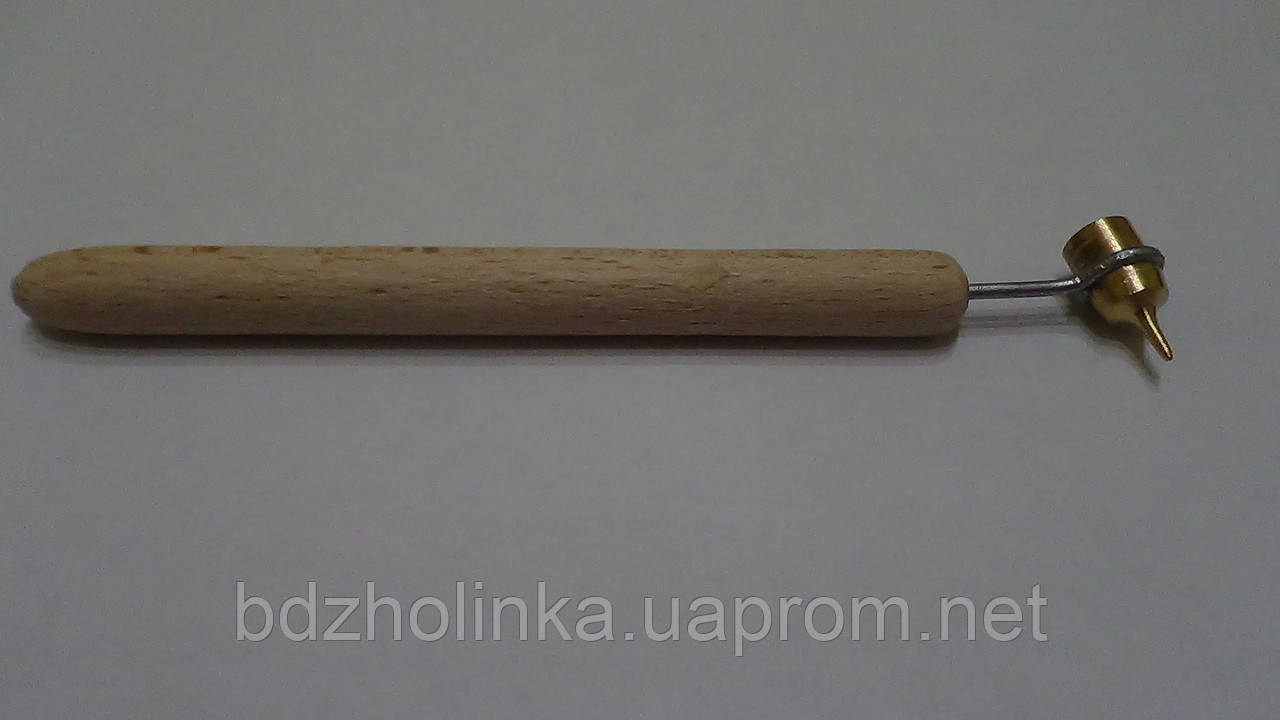 Пасхальний писачок латунний з товстою ручкою (точений, діаметр писачка 0,3 мм) - фото 5 - id-p246845515