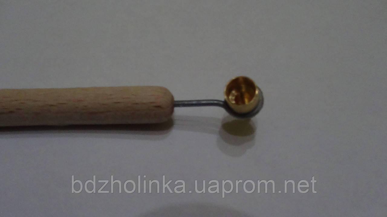 Пасхальний писачок латунний з товстою ручкою (точений, діаметр писачка 0,3 мм) - фото 6 - id-p246845515