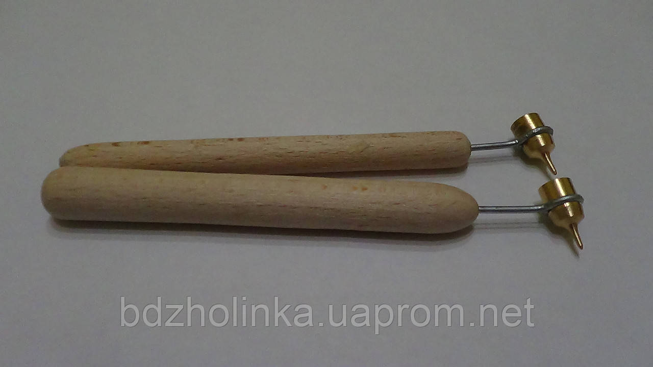 Пасхальний писачок латунний з товстою ручкою (точений, діаметр писачка 0,3 мм) - фото 7 - id-p246845515