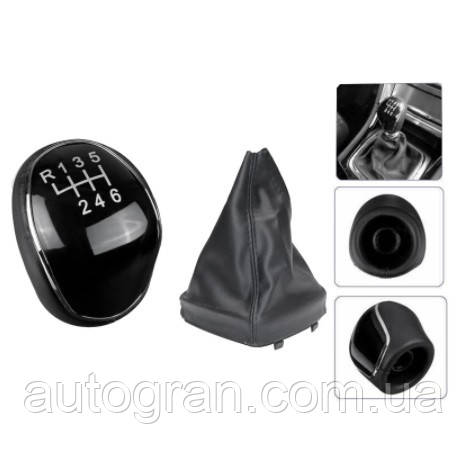 Ручка кп із чохлом для Ford Focus Mondeo S-max Kuga C-max 6-ступка, фото 1