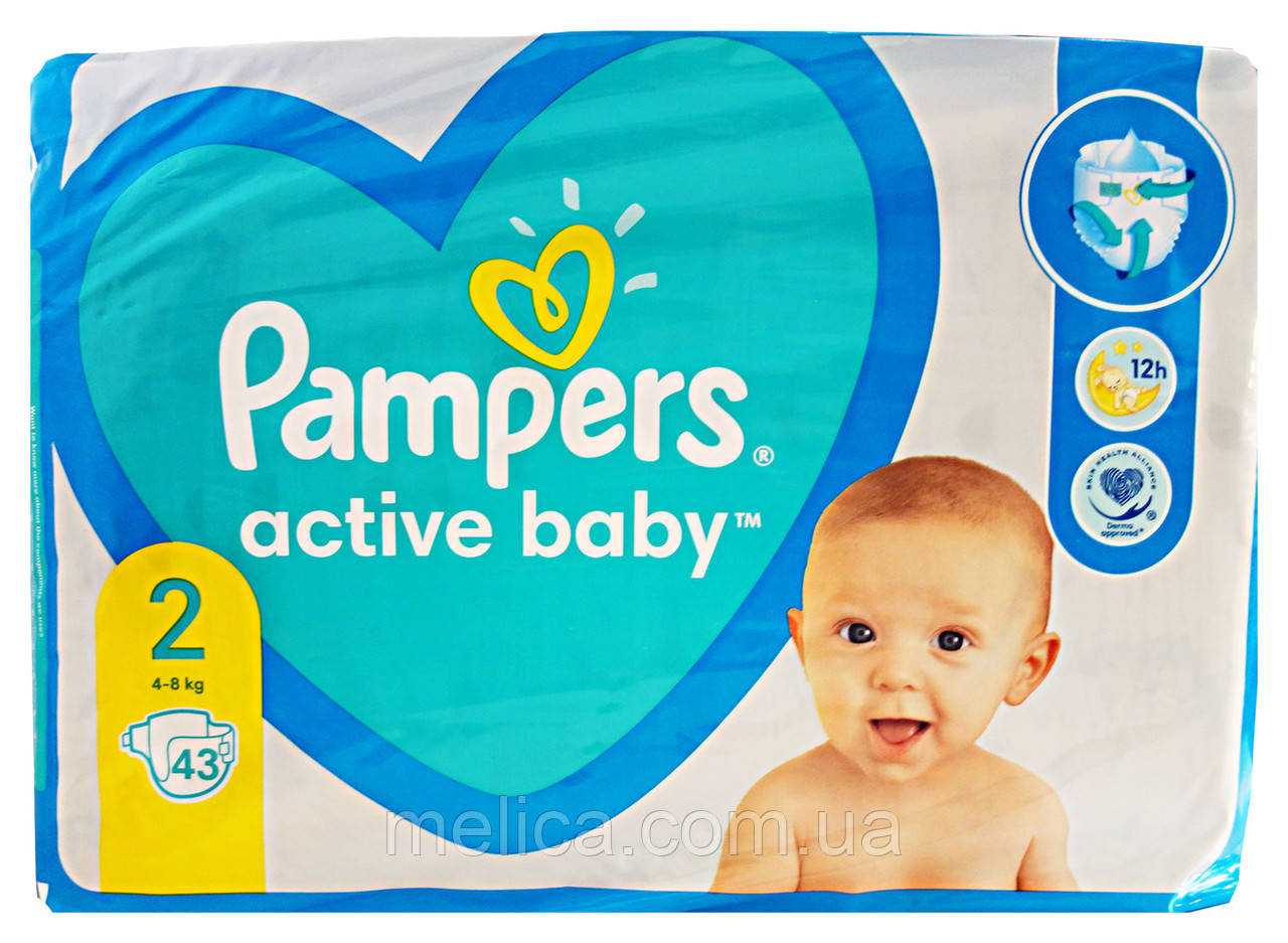 Подгузники Pampers Active Baby Mini 2 (4-6кг) - 43 шт. - фото 1 - id-p1507616479