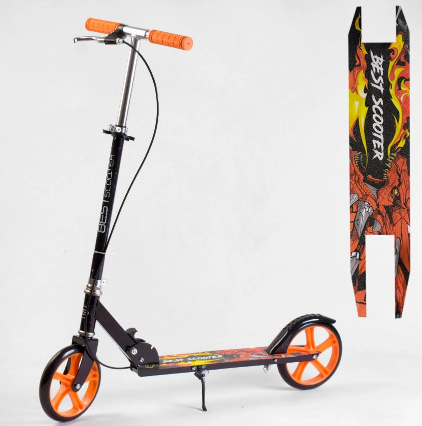 Самокат дитячий двоколісний для хлопчика дівчинки 5 6 7 років Best Scooter 94621 з ручним гальмом