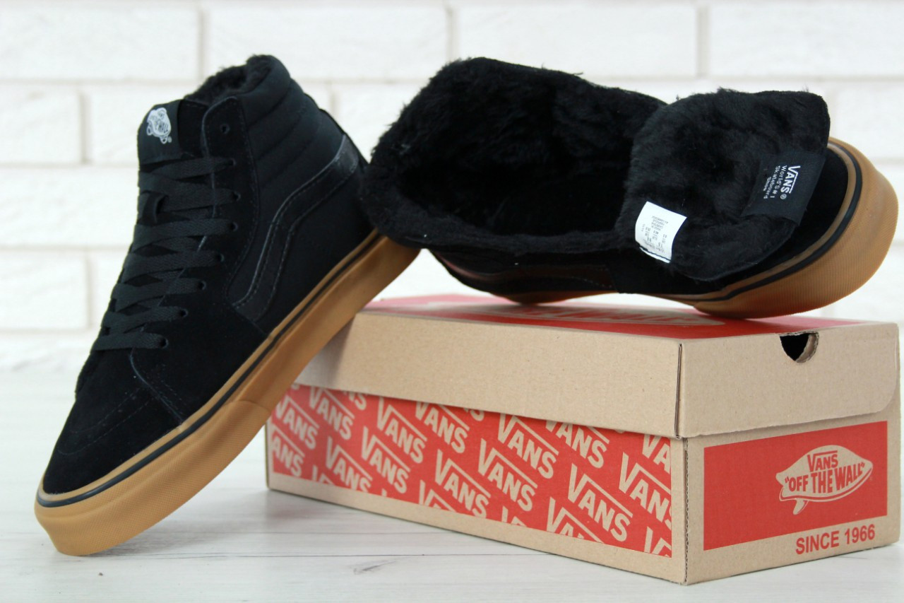 Чоловічі зимові кеди Vans SK-8 Fire, Black