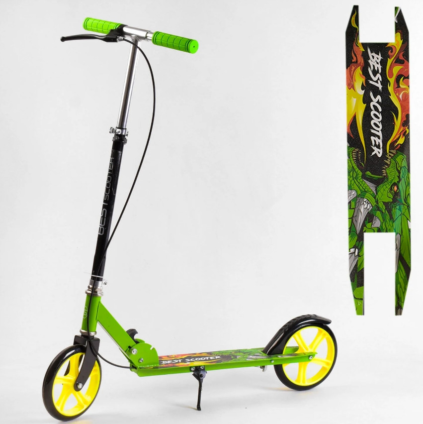 Самокат дитячий двоколісний для хлопчика дівчинки 5 6 7 років Best Scooter 67788 з ручним гальмом