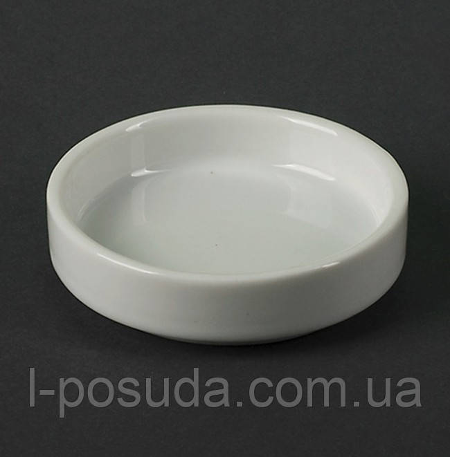 Круглий соусник з порцеляни 30 мл посуд для кафе та ресторанів, фото 1