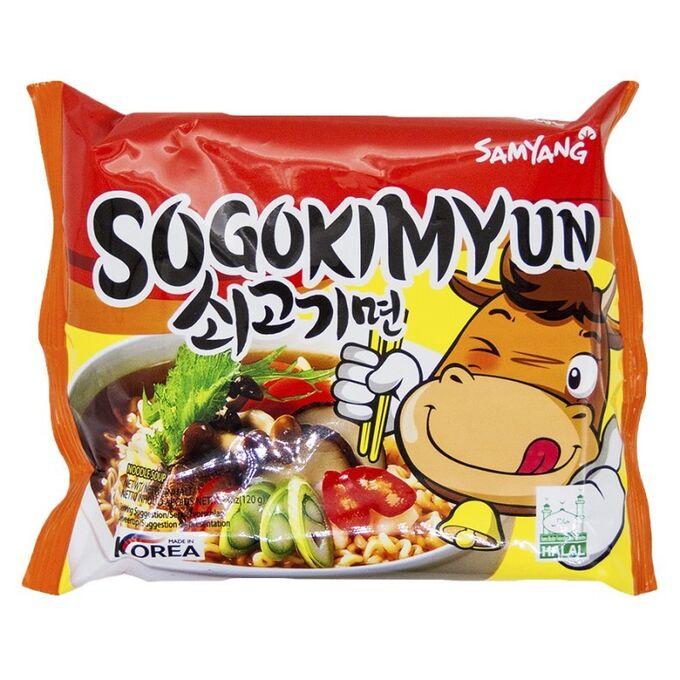 Корейський рамен із яловичиною, Согогін, TM Samyang, 120 г!!! Термін до 12.2024, фото 1