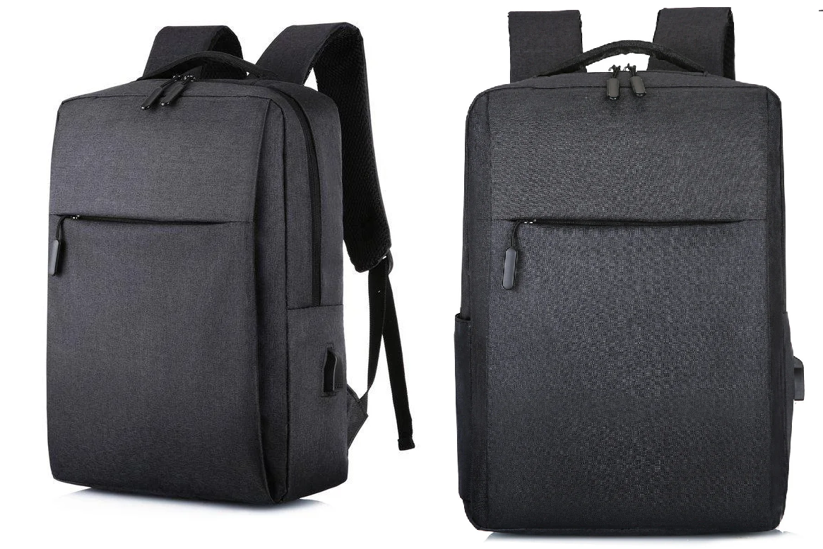 Рюкзак протиударний для ноутбука 15,6" з USB-зарядкою для чоловіків і жінок. Колір: чорний (код: N031B )
