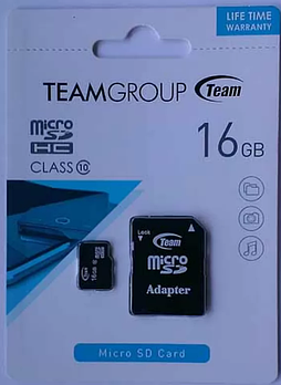 Картка пам'яті Micro SD TEAMGROUP 16 GB + Adapter SD (KG-3580)