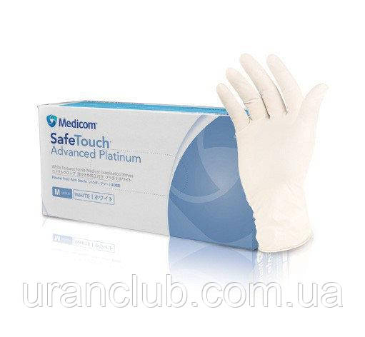 Медицинські нітрилові рукавички SafeTouch Platinum Whitte Nitrile (3г) M