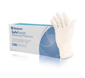 Медицинські нітрилові рукавички SafeTouch Platinum Whitte Nitrile (3г) M