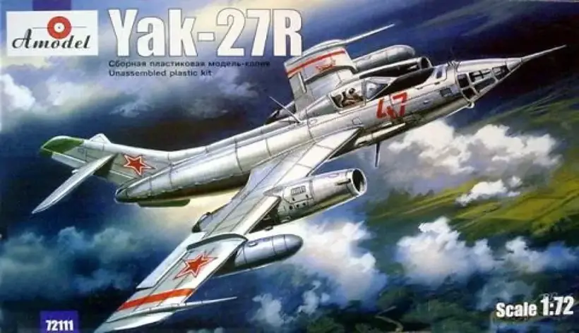 Збірна модель літака Яковлева Як-27Р. 1/72 AMODEL 7211, фото 1