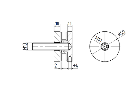Точка для стекла Ø 40 мм, фото 2