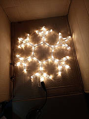 Світлодіодна фігура дюралайт, 6Вт "Сніжинка" 40см, тепле світло