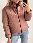 Куртка жіноча зефирка (42, 44, 46, 48) (колір: графіт, чорний, мокко, оливка, червоний) СП, фото 5
