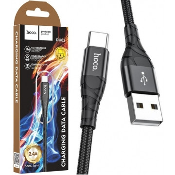 USB Кабель Type C Hoco DU02 1м 2.4 A, фото 1