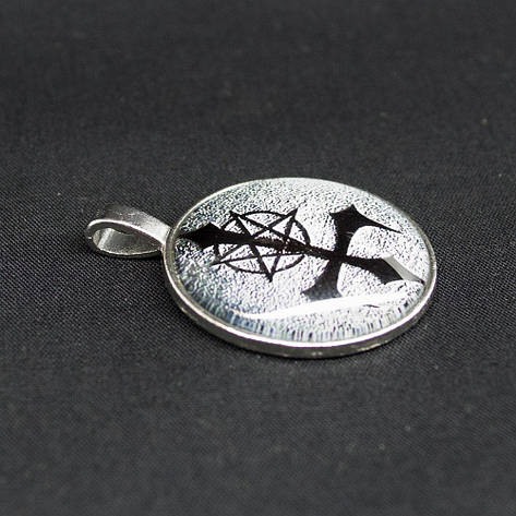 Кулон KS-34 Хрест перевернутий з пентаграмою, фото 2