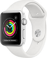 Смарт-Apple Watch Series 3 GPS 38mm Silver Aluminum Case with White Sport Band (MTEY2)