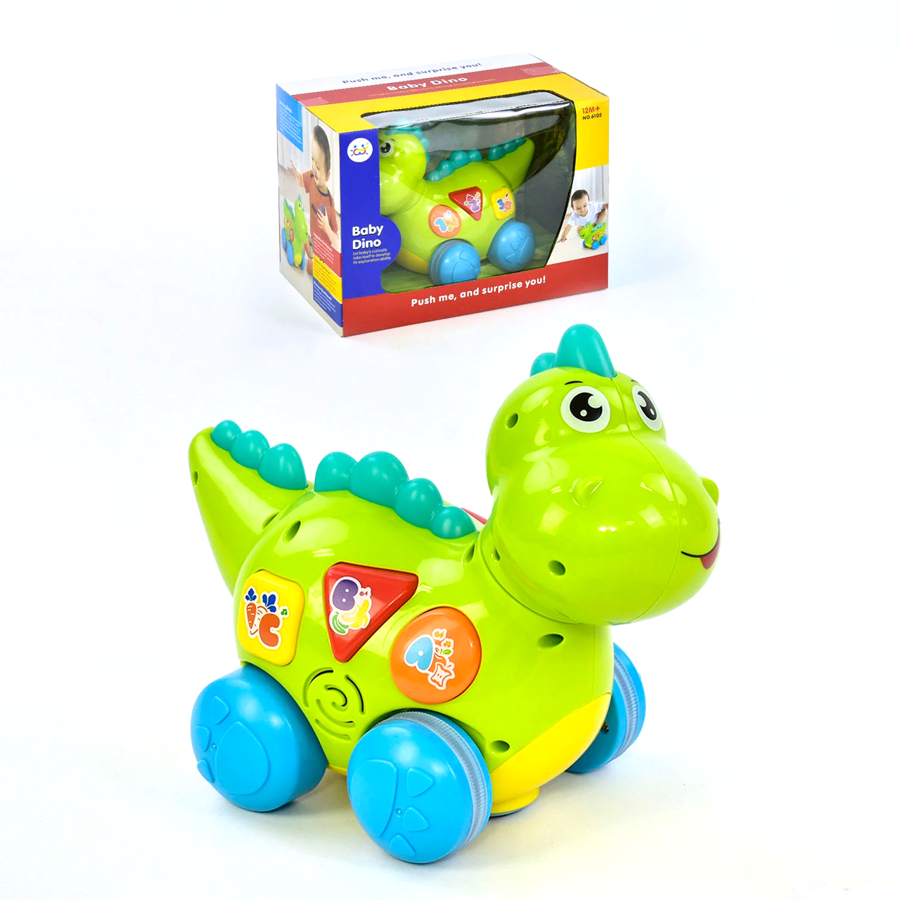 Музична іграшка Динозаврик "Huile Toys" (їздить, розмовляє англійською мовою, програє мелодії) 6105