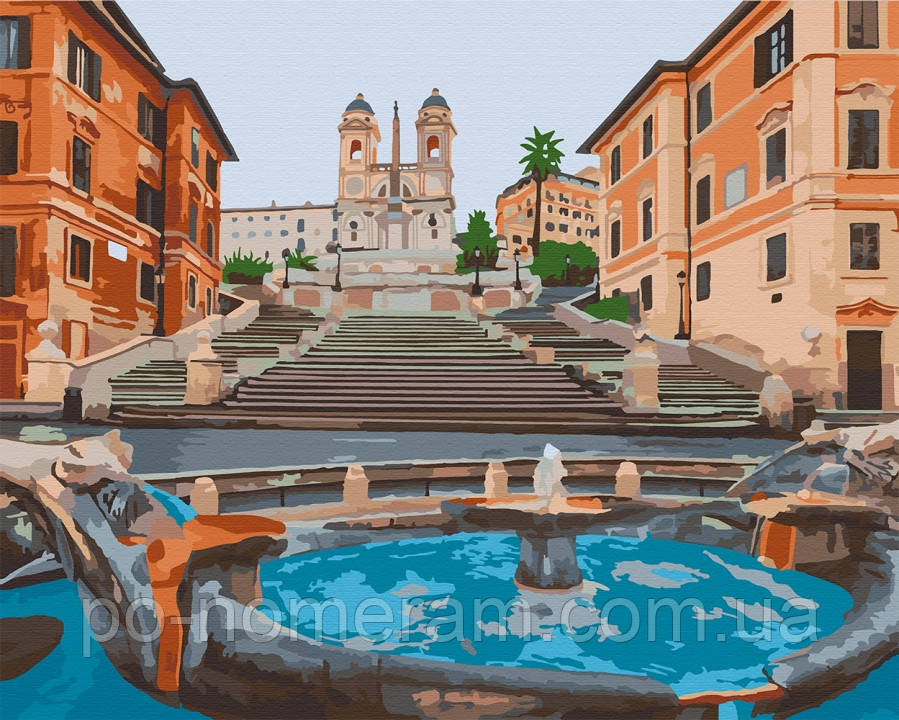 Акційна Картини за номерами ArtCraft Площа Іспанії Рим (ACR-11228-AC) 40 х 50 см, фото 1