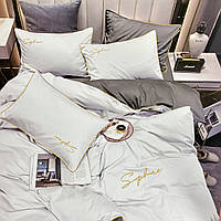 Комплект якісної постільної білизни із сатину Двоспальний розмір 180*220 см