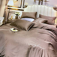 Комплект якісної постільної білизни із сатину Євро розмір 200*220 см