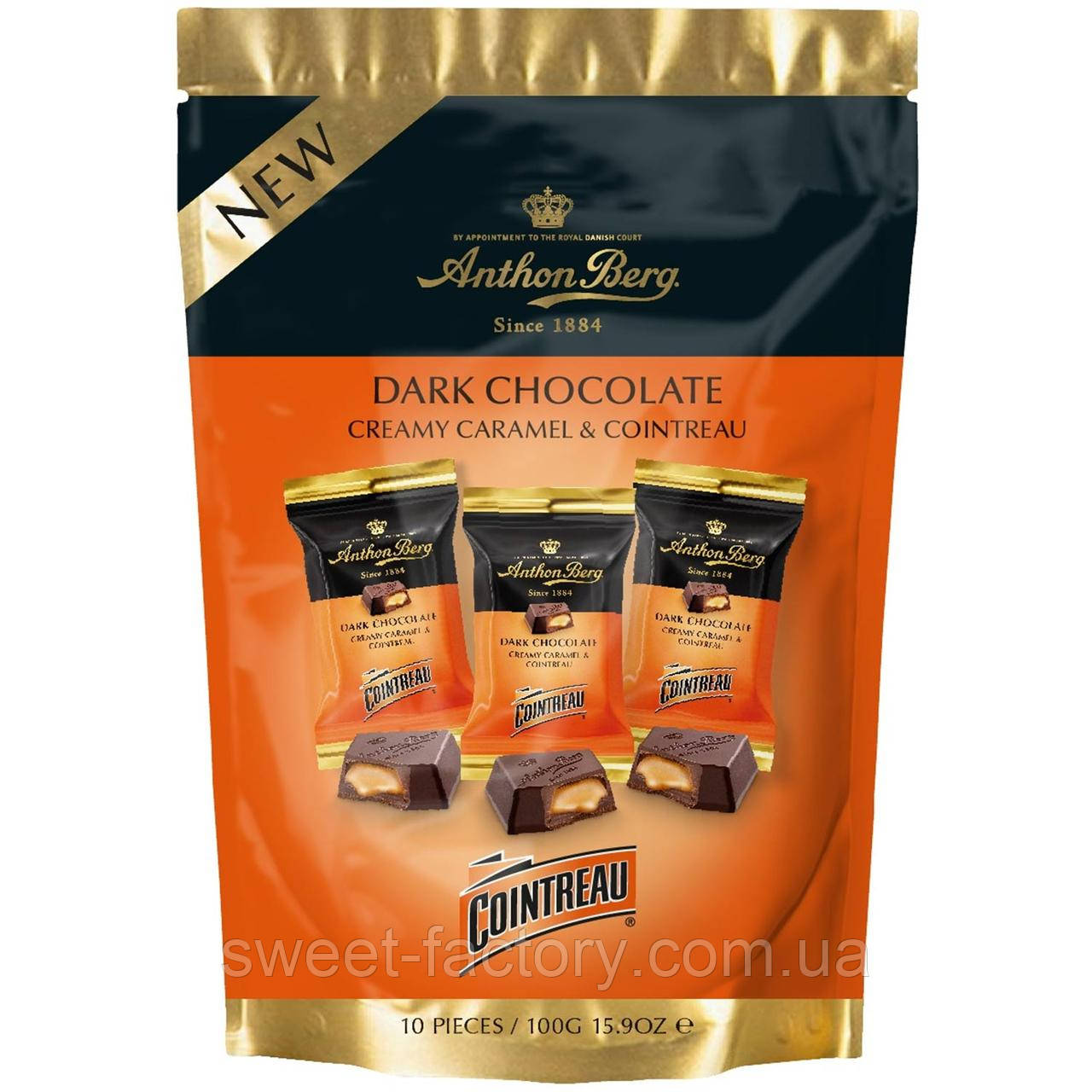 Цукерки Anthon Berg Dark Chocolate Caramel Cointreau 100 g