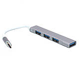 Usb Hub Adapter Type-C to USB на 4 порти для MacBook ЮСБ Концентратор Хаб для макбук Pro Air Перехідник, фото 3