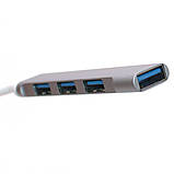 Usb Hub Adapter Type-C to USB на 4 порти для MacBook ЮСБ Концентратор Хаб для макбук Pro Air Перехідник, фото 4