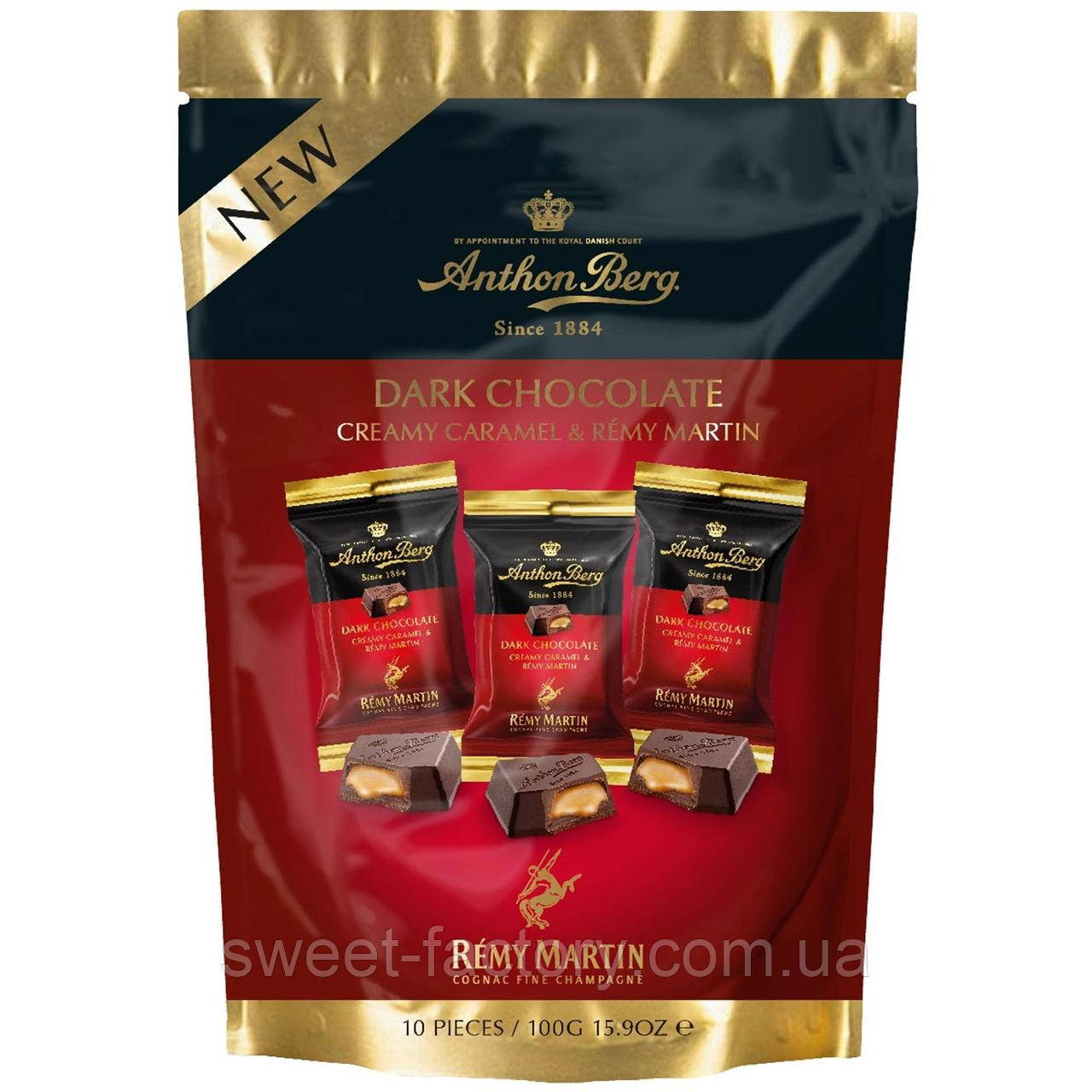 Цукерки Anthon Berg Dark Chocolate Caramel Remy Martin 100 g