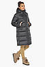Модна Куртка графітова жіноча модель 47150 40 (3XS), фото 3