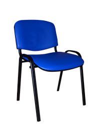 Офісний стілець для персоналу синього кольору ISO Black