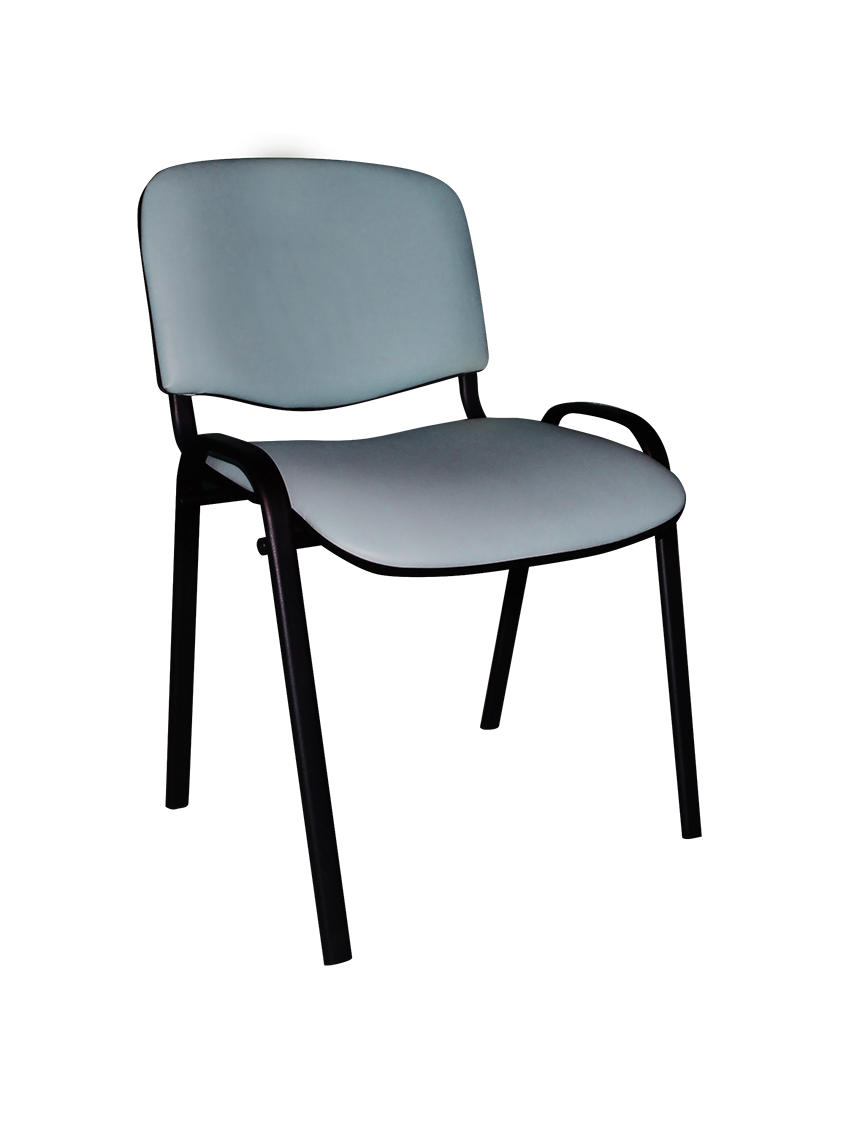 Офісний стілець для персоналу сірого кольору ISO Black