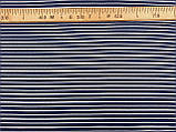 Віскоза стрейч принтована, в полоску на темно синьому фоні. (ширина 1,70м) №832, фото 5