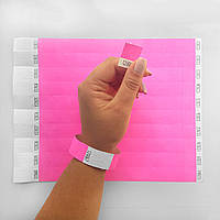 Бумажный браслет на руку для контроля посетителей цветной контрольный браслет Розовый