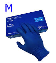 Нітрилові рукавички, Mercator Medical нестерильні M Сині (100 шт./пач.)