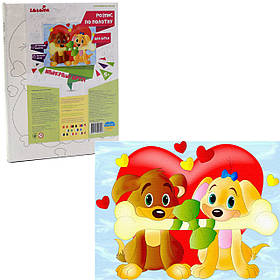 Картина за контуром Ідейка «Кращі друзі» 18x24 см (7120)