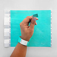 Паперовий браслет на руку для контролю відвідувачів кольоровий контрольний браслет Аква