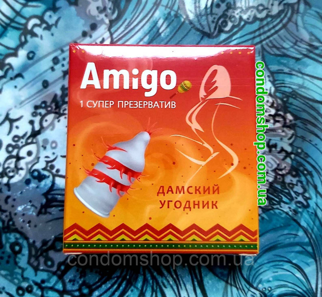 Презервативи з вусиками засіч Amigo Дамський Угідник.1 шт., фото 1