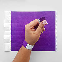 Бумажный браслет на руку для контроля посетителей цветной контрольный браслет Фиолетовый