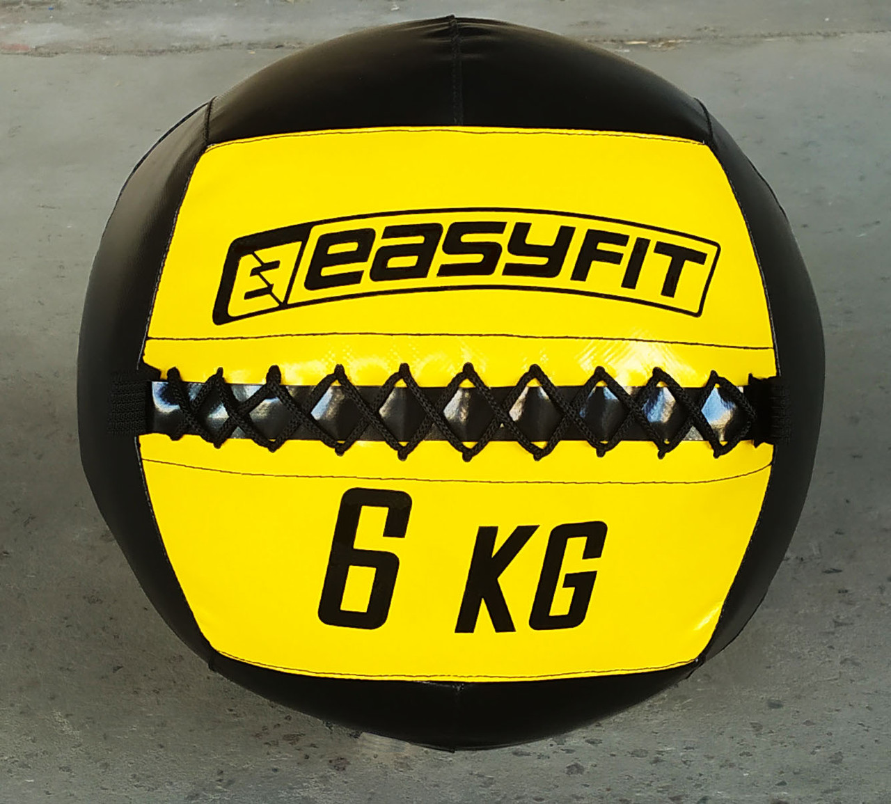 Медбол для фітнесу 6 кг (волболл) Wall Ball жовтий